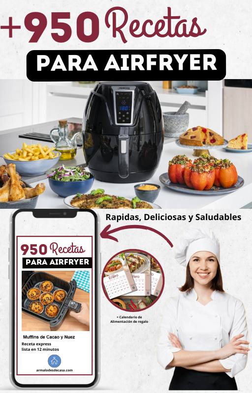 950 Recetas para Freidora de Aire + Calendario de regalo